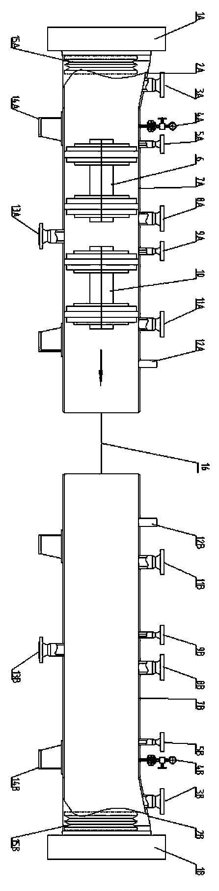 Pressure testing device and method for cleaning pipeline