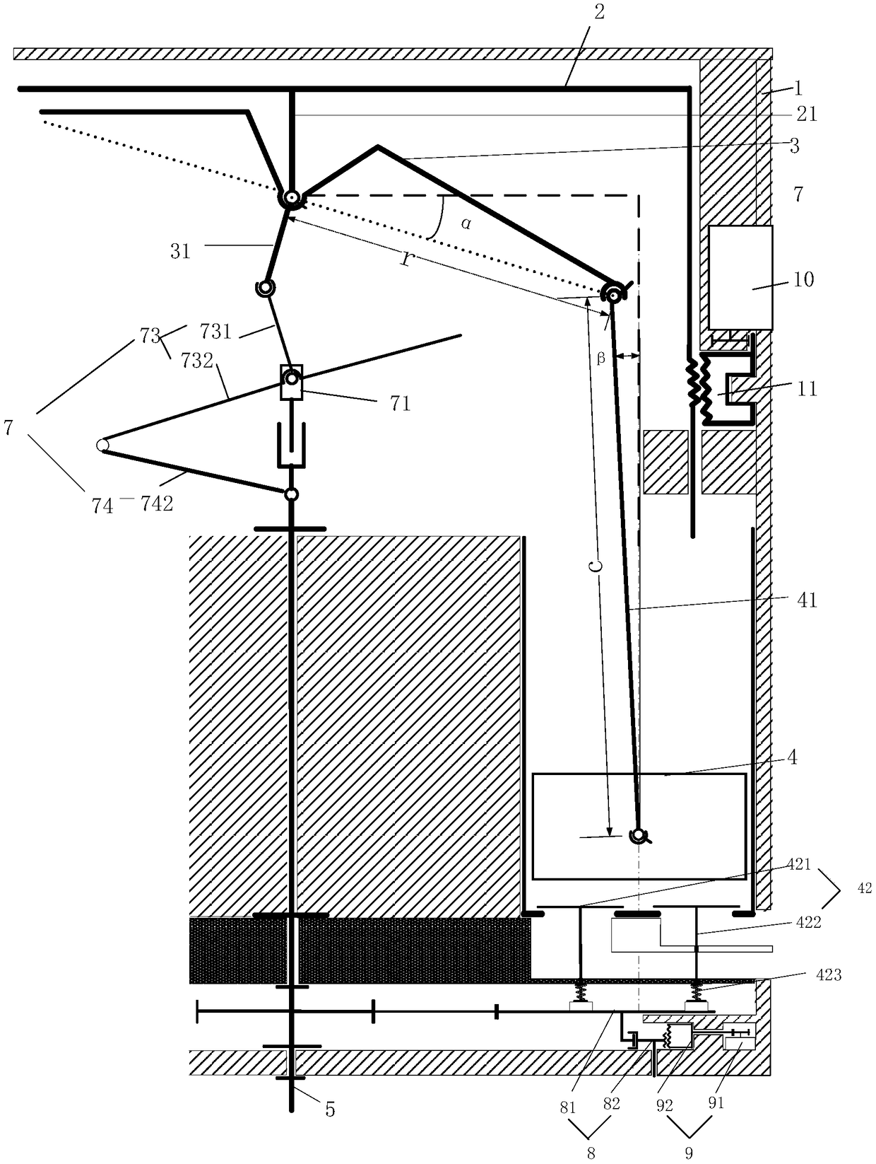 Adjustable swash plate variable displacement engine without crankshaft