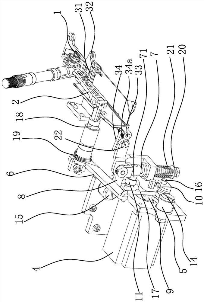 Presser foot lifting and trimming driving structure of sewing machine and control method thereof