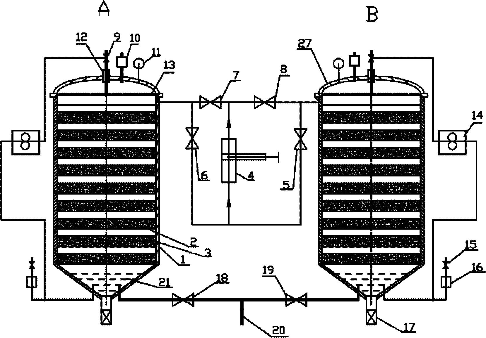 Respiratory type solid-state fermentation method and fermentation tank