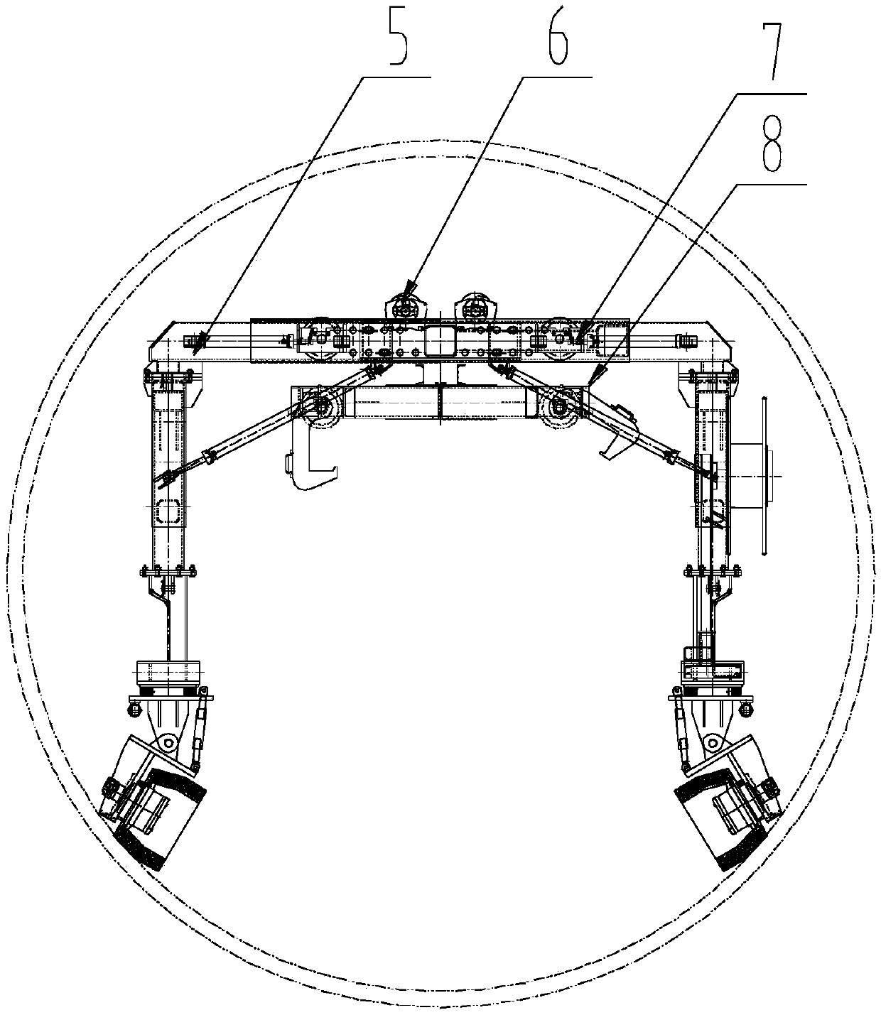 A tire-type subway paving changer and its span-changing method