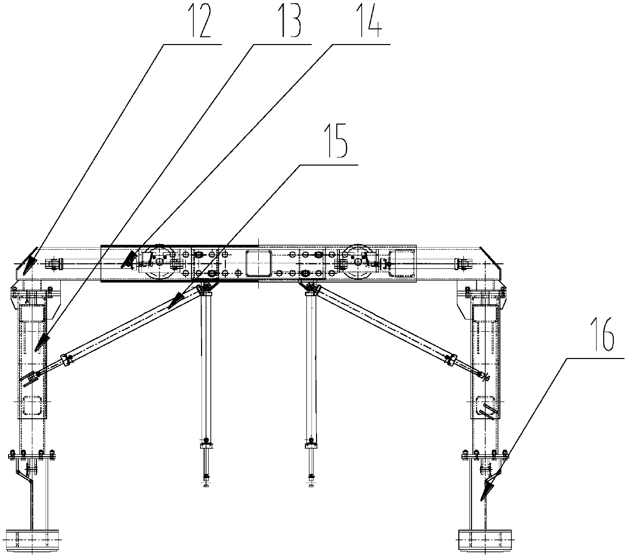 A tire-type subway paving changer and its span-changing method