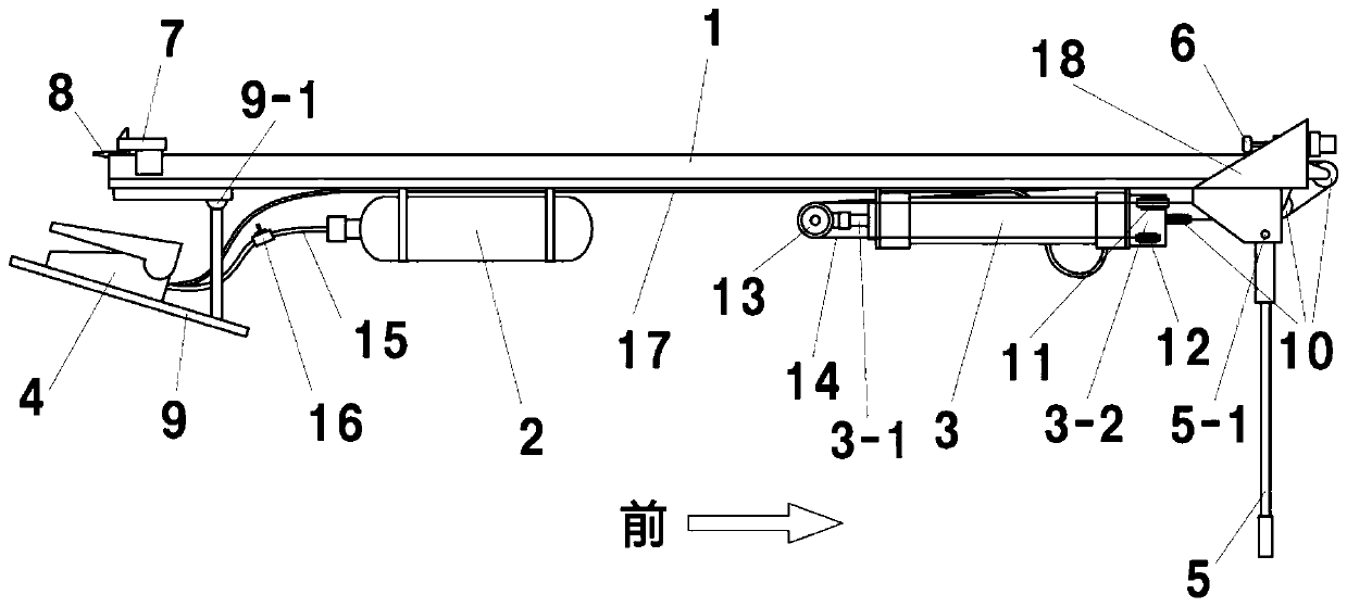 Portable ejection system of pneumatic fixed-wing unmanned aerial vehicle and working method of portable ejection system