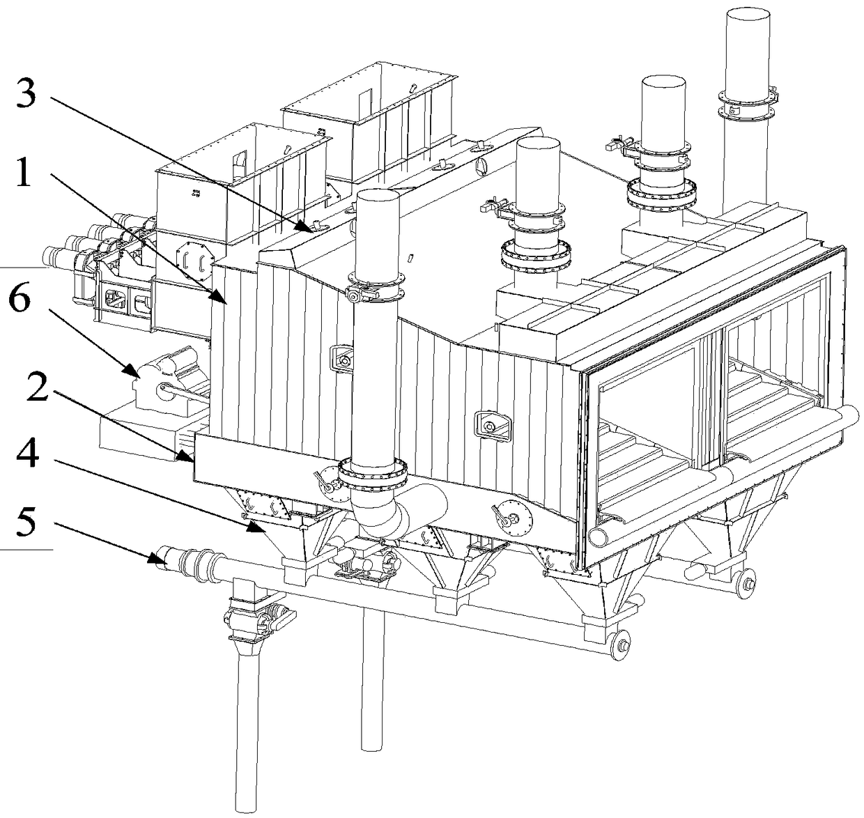 Front-mounted type precombustion chamber of biomass direct combustion boiler