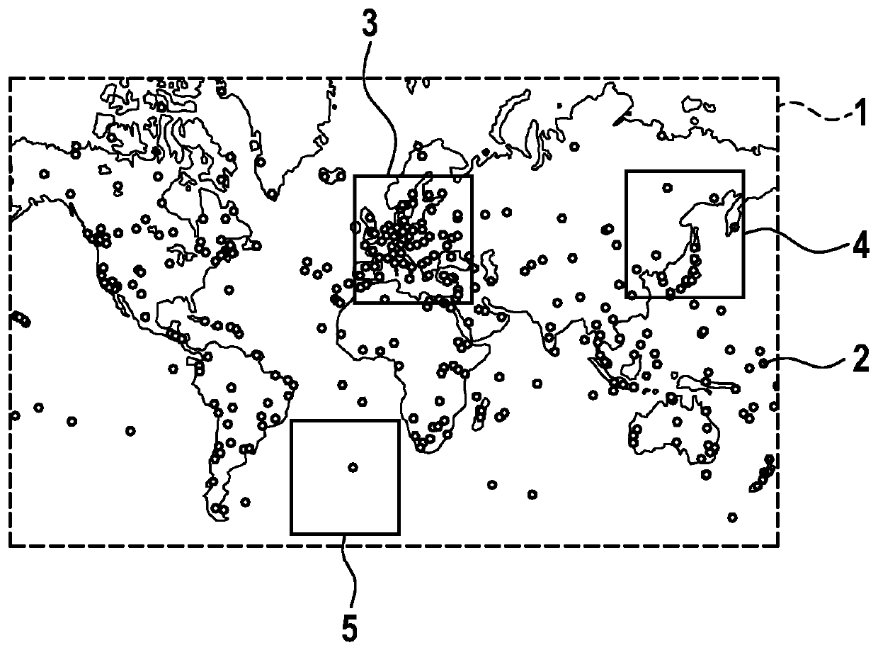 Method for determining an adaptive model of an electron density distribution