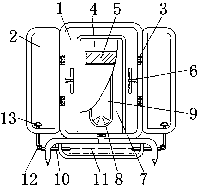 Anti-static dust removal device of electrical control cabinet