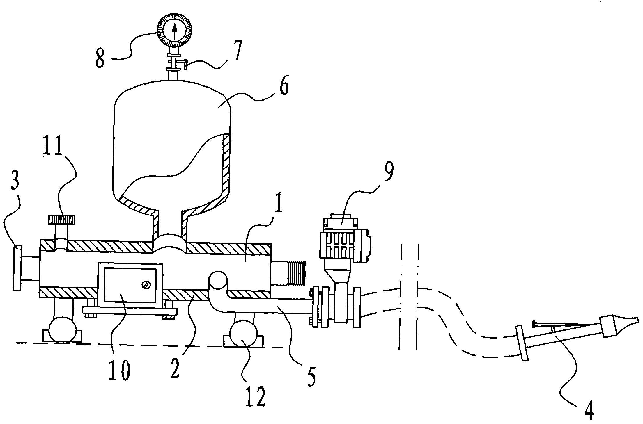 Wall mortar multi-gun automatic spraying distribution system