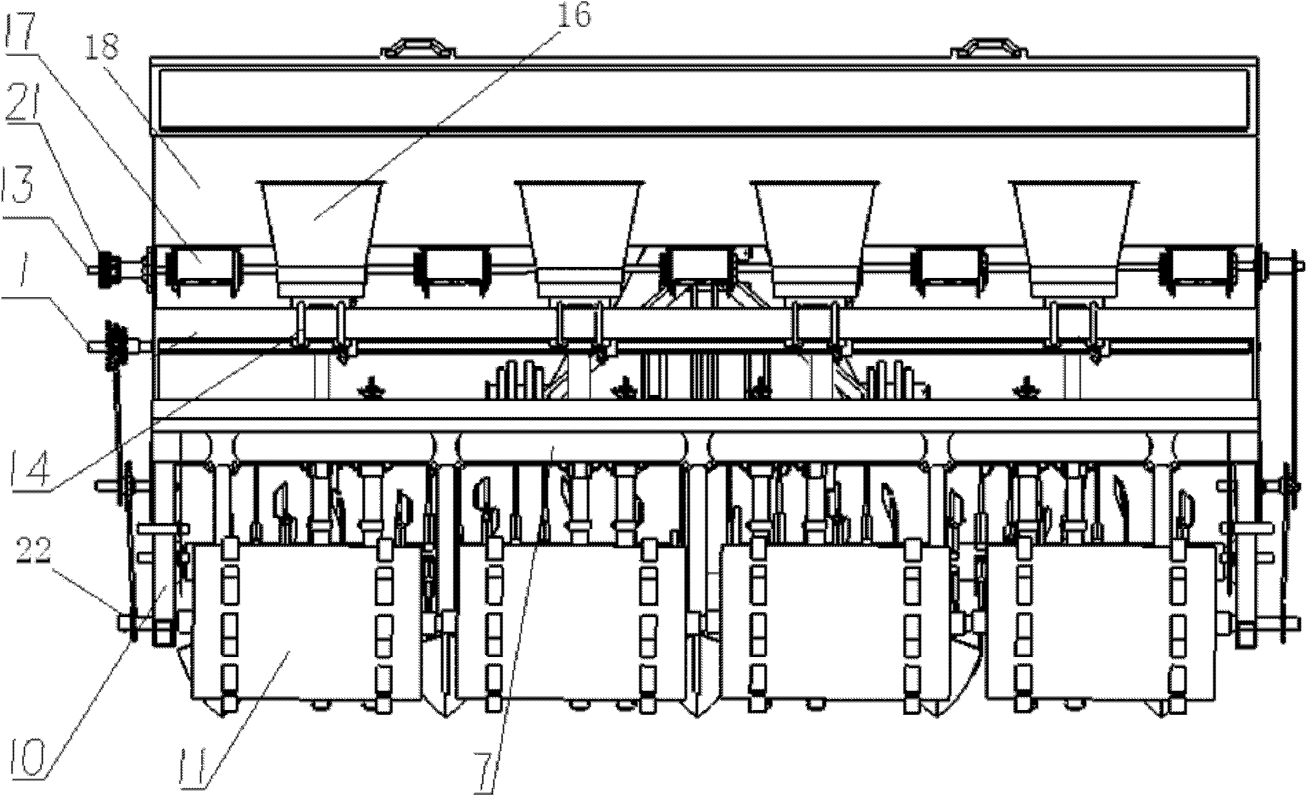 Tilling seeding and fertilizing multifunctional compound operation seeding machine