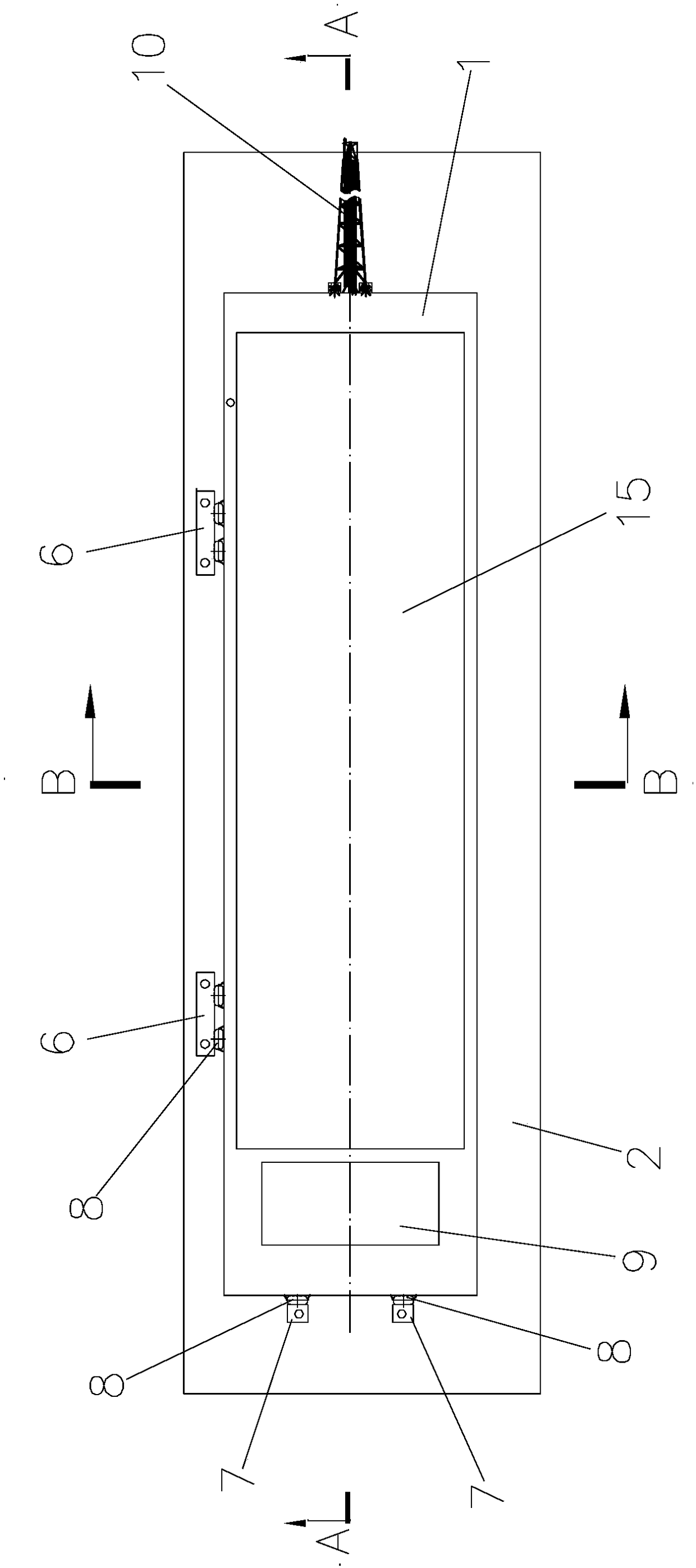 Maritime bottom-sitting type natural gas treatment device