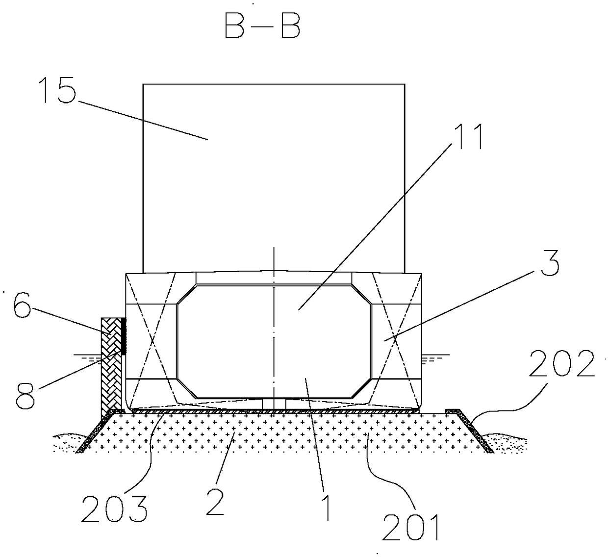 Maritime bottom-sitting type natural gas treatment device