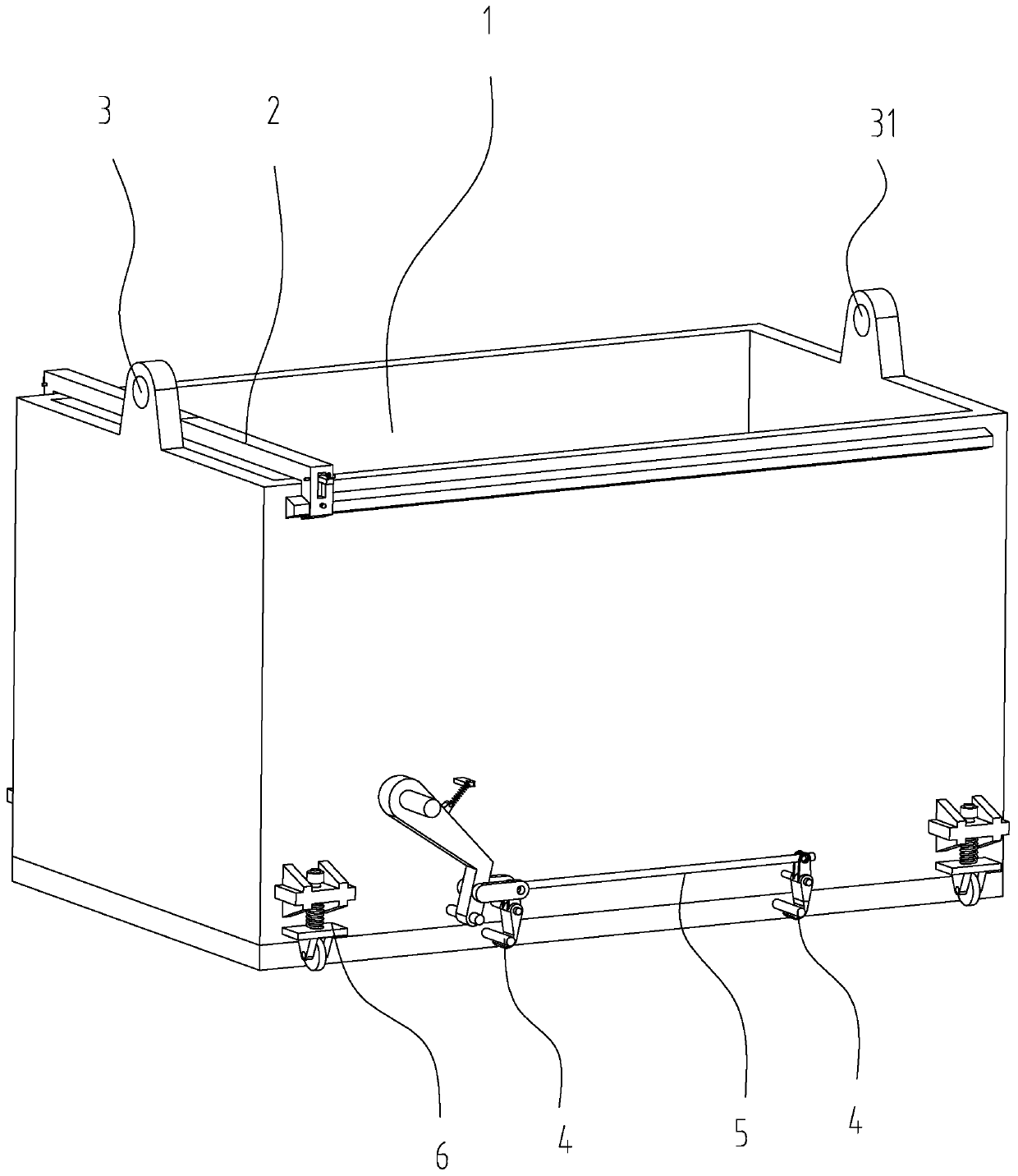 Iron chipping storage box in factory