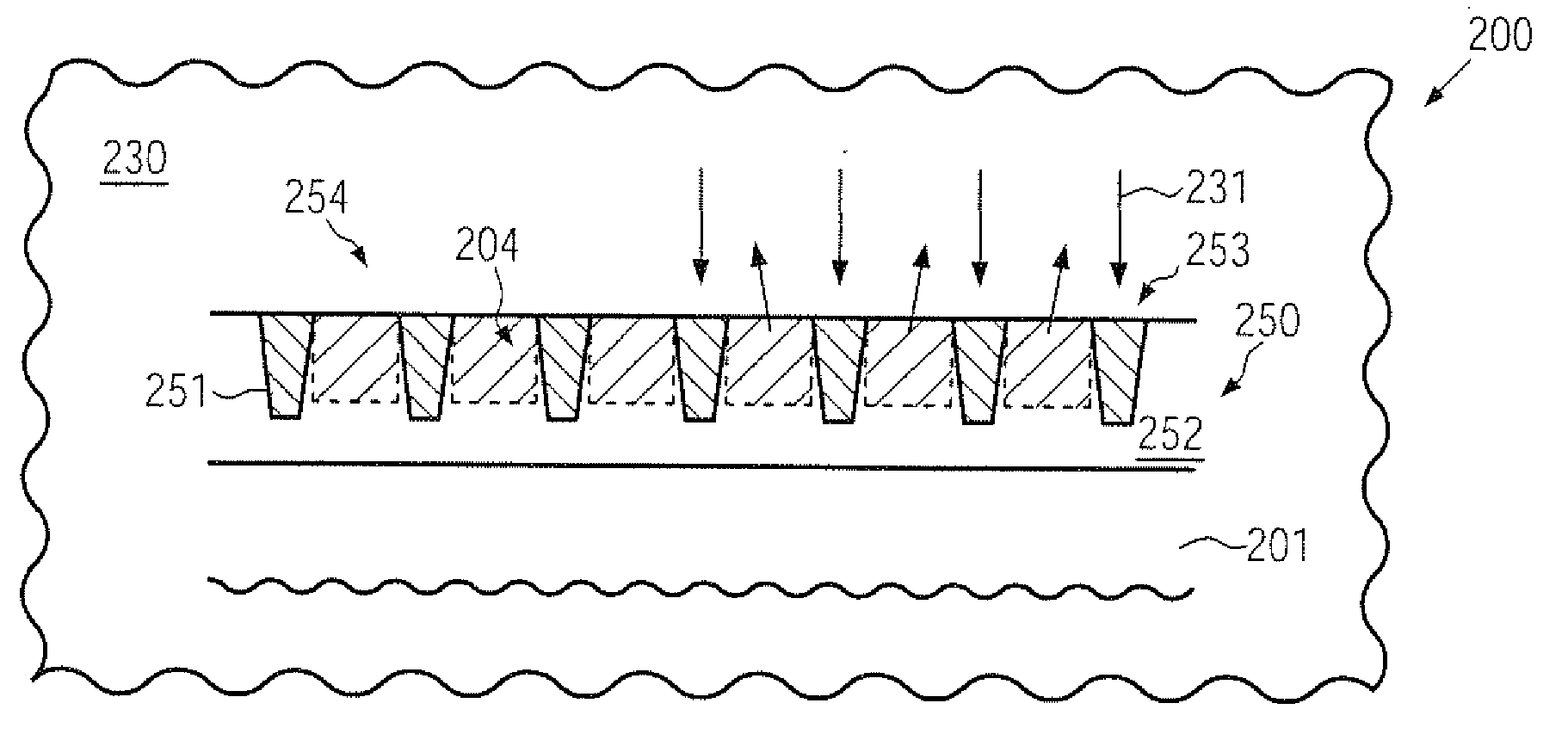 Material stripping in semiconductor devices by evaporation