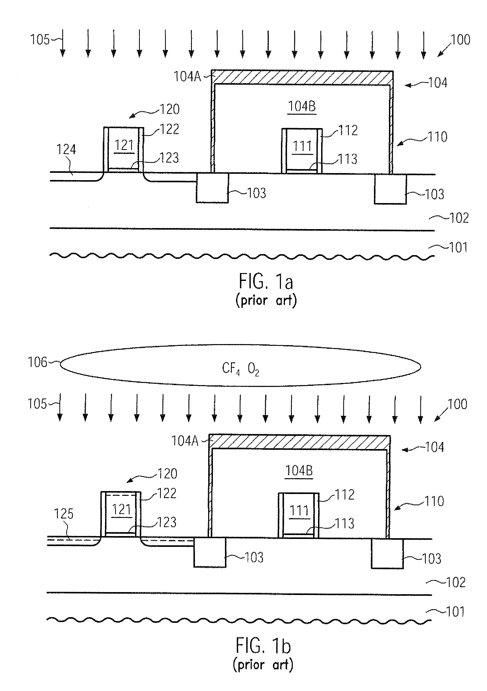 Material stripping in semiconductor devices by evaporation