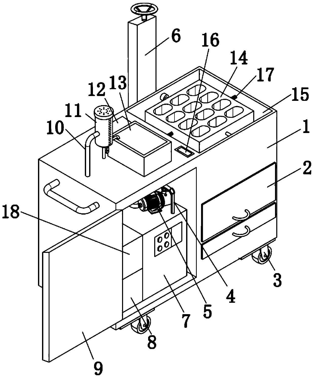 Multifunctional nursing management device for ward