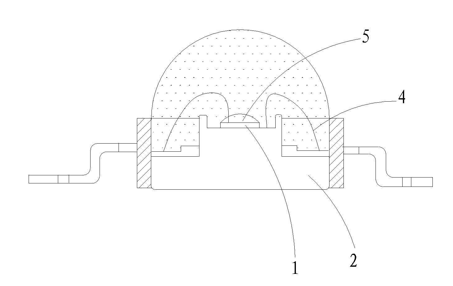 LED and dispensing method of LED fluorescent powder