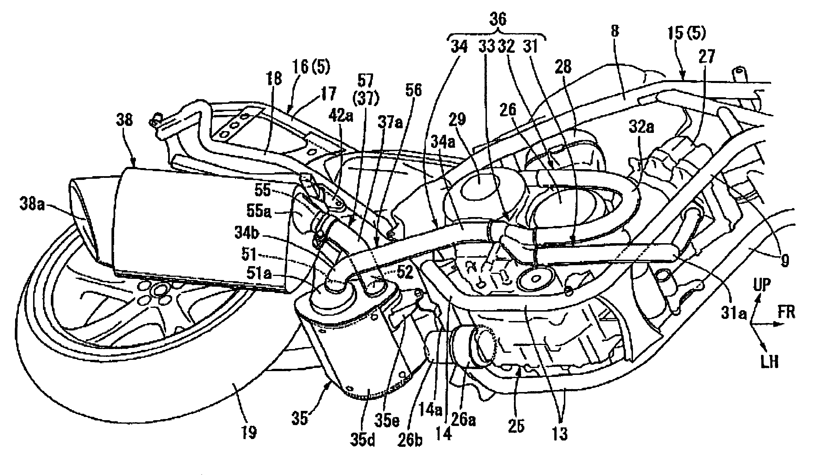 Exhaust pipe structure