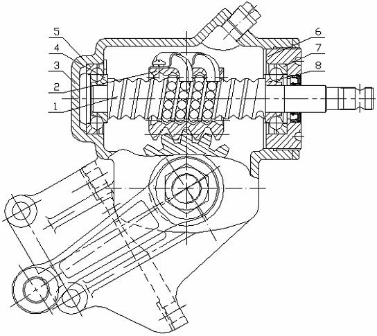 Turning limiting method for automobile steering gear