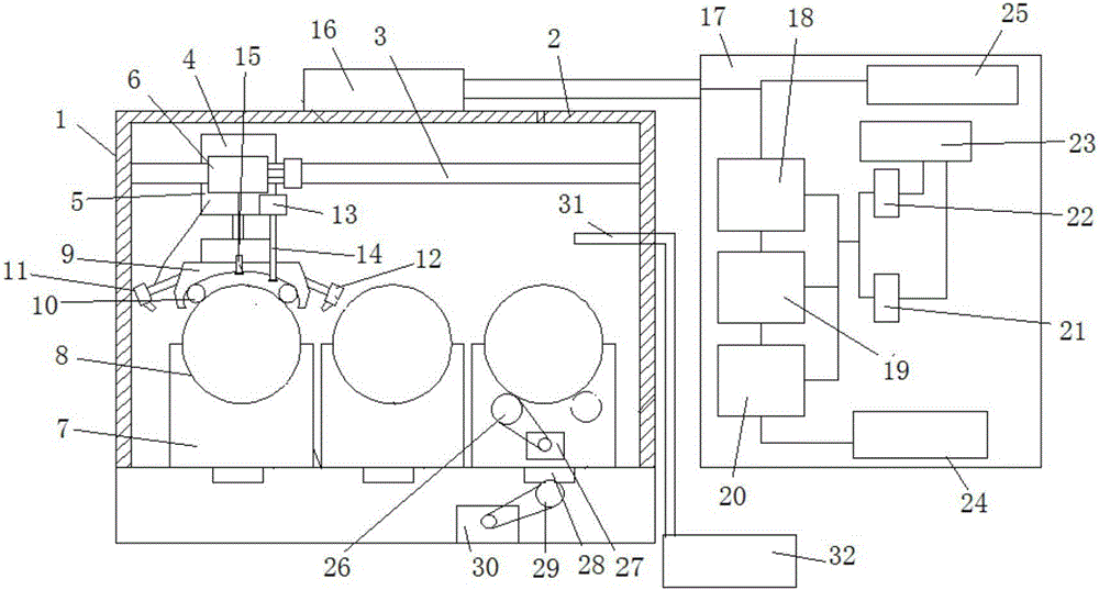 Straightening detection device for cast-iron pipes