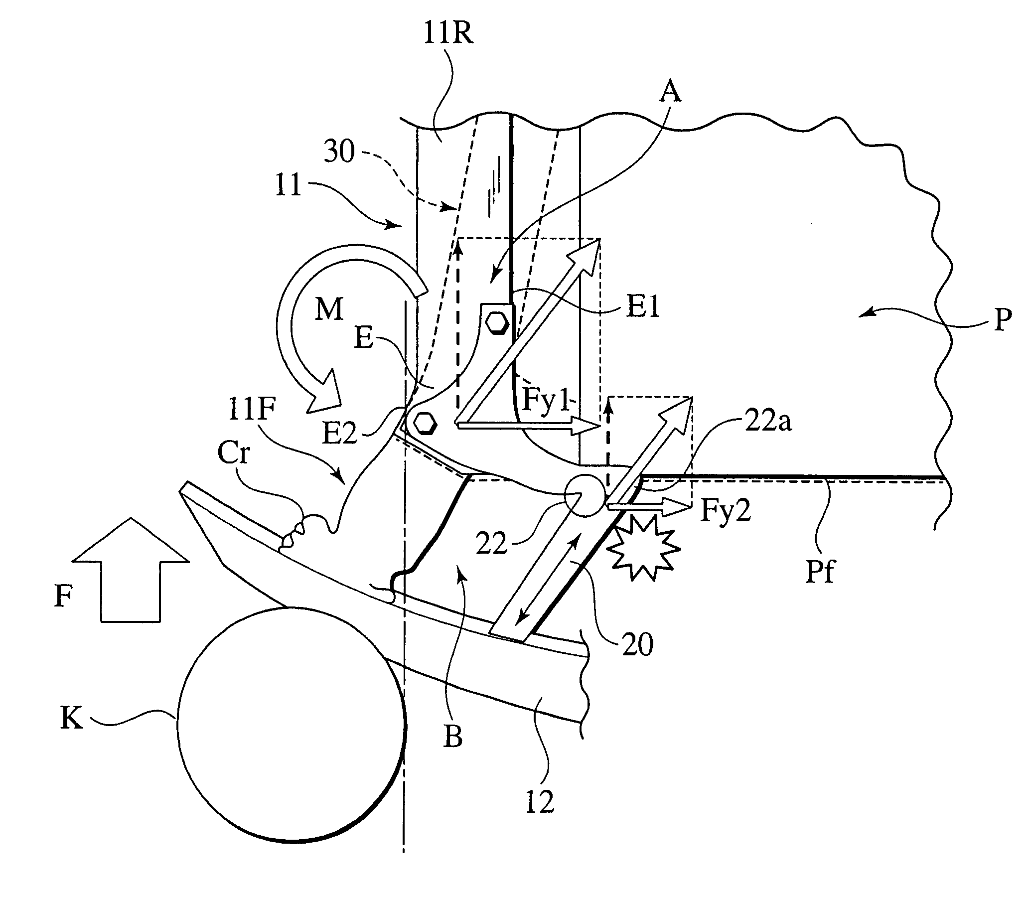 Front body structure for vehicle