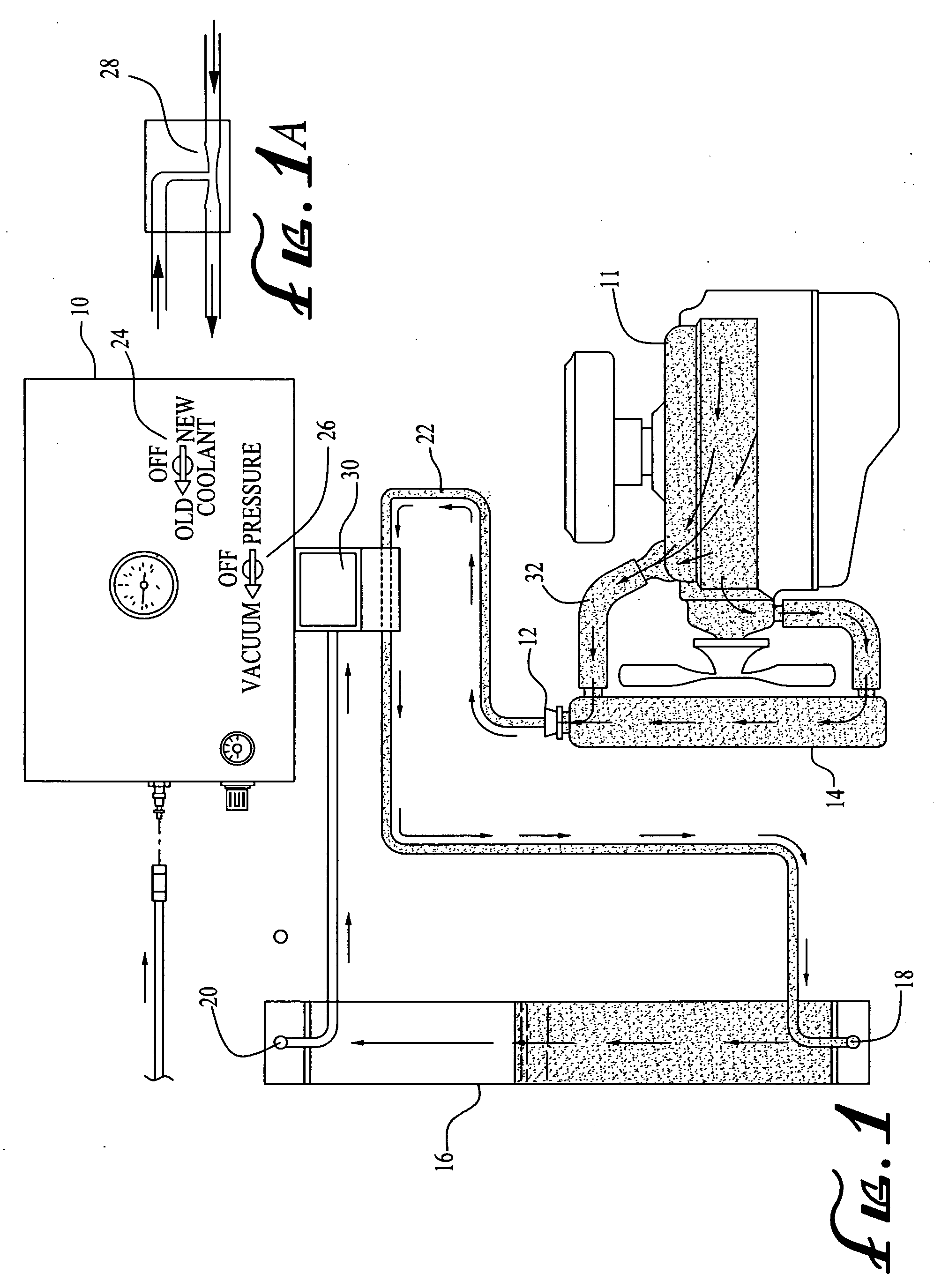 Engine coolant changing system