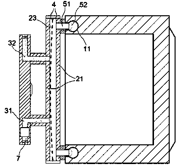 Oven with door closed in air pressure manner