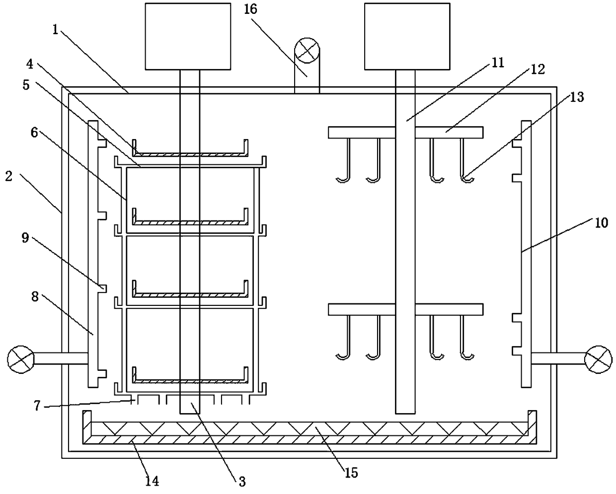 Automotive interior trim part foam air-drying device