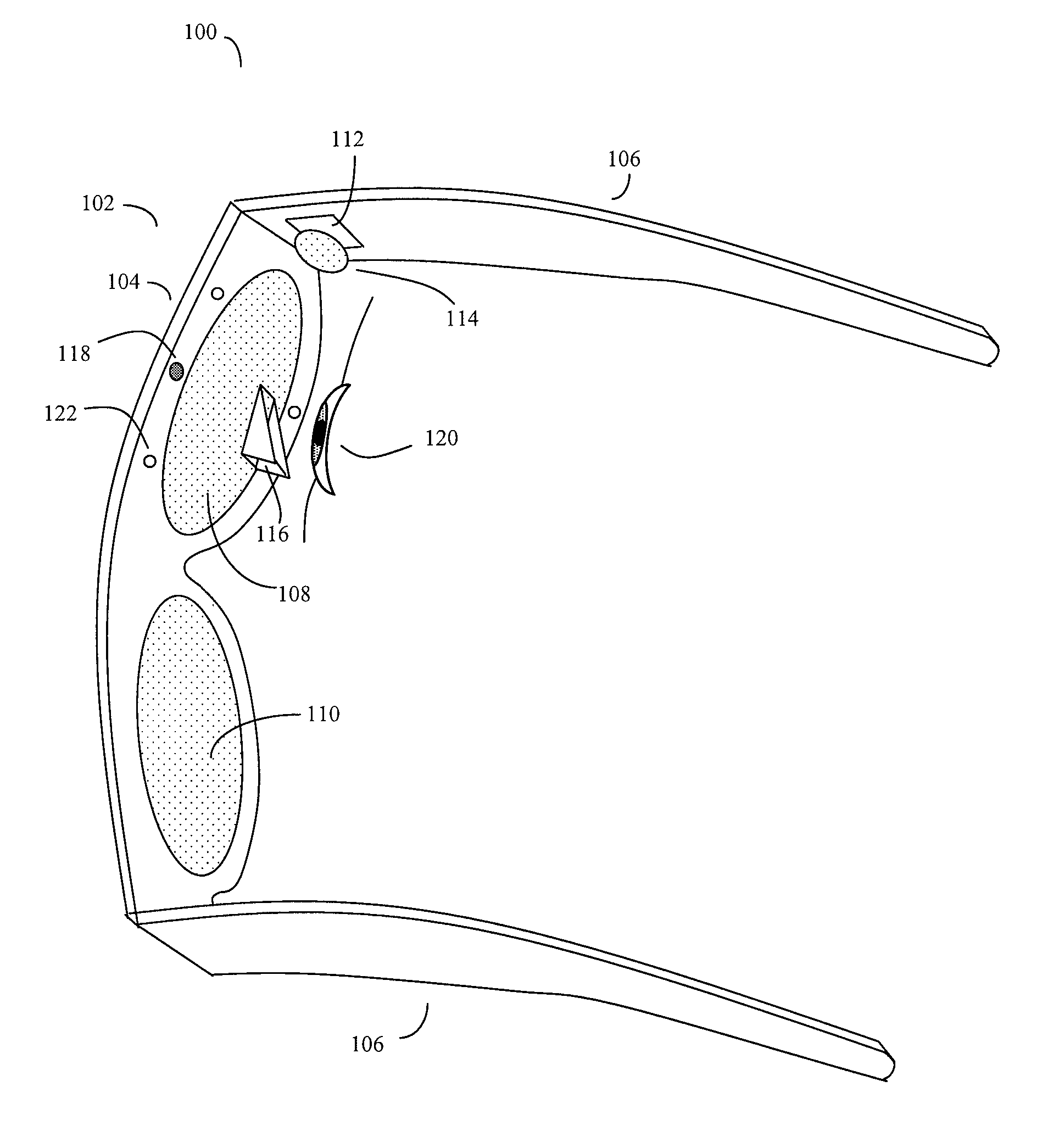 Unitized, vision-controlled, wireless eyeglass transceiver