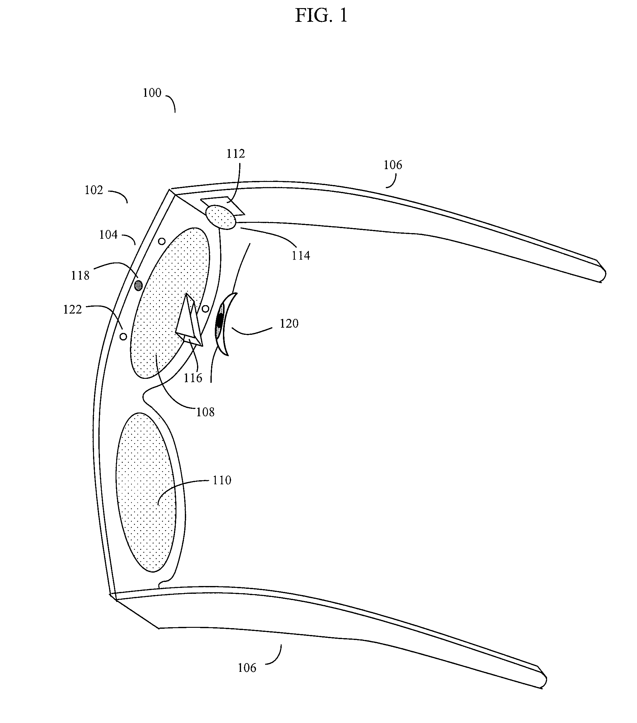 Unitized, vision-controlled, wireless eyeglass transceiver