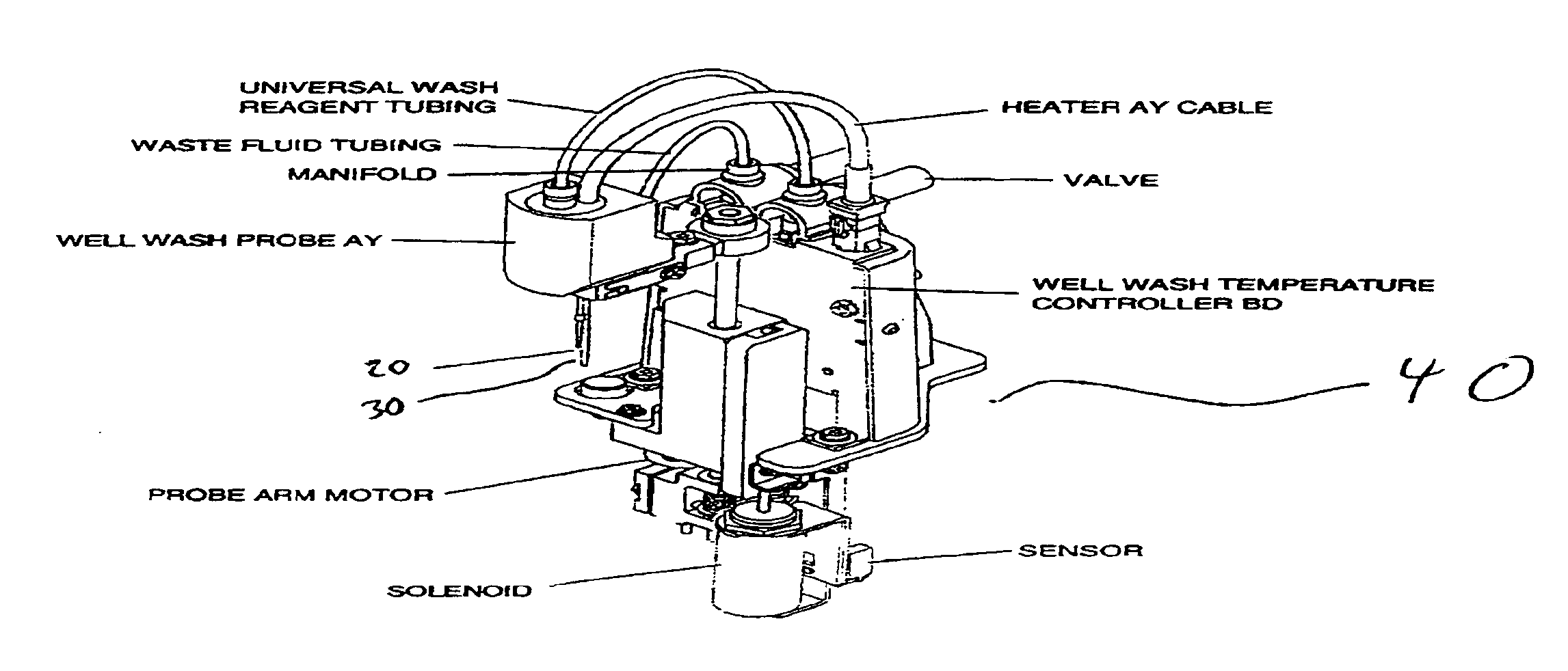 Wash process for removing undesired components in samples being analyzed