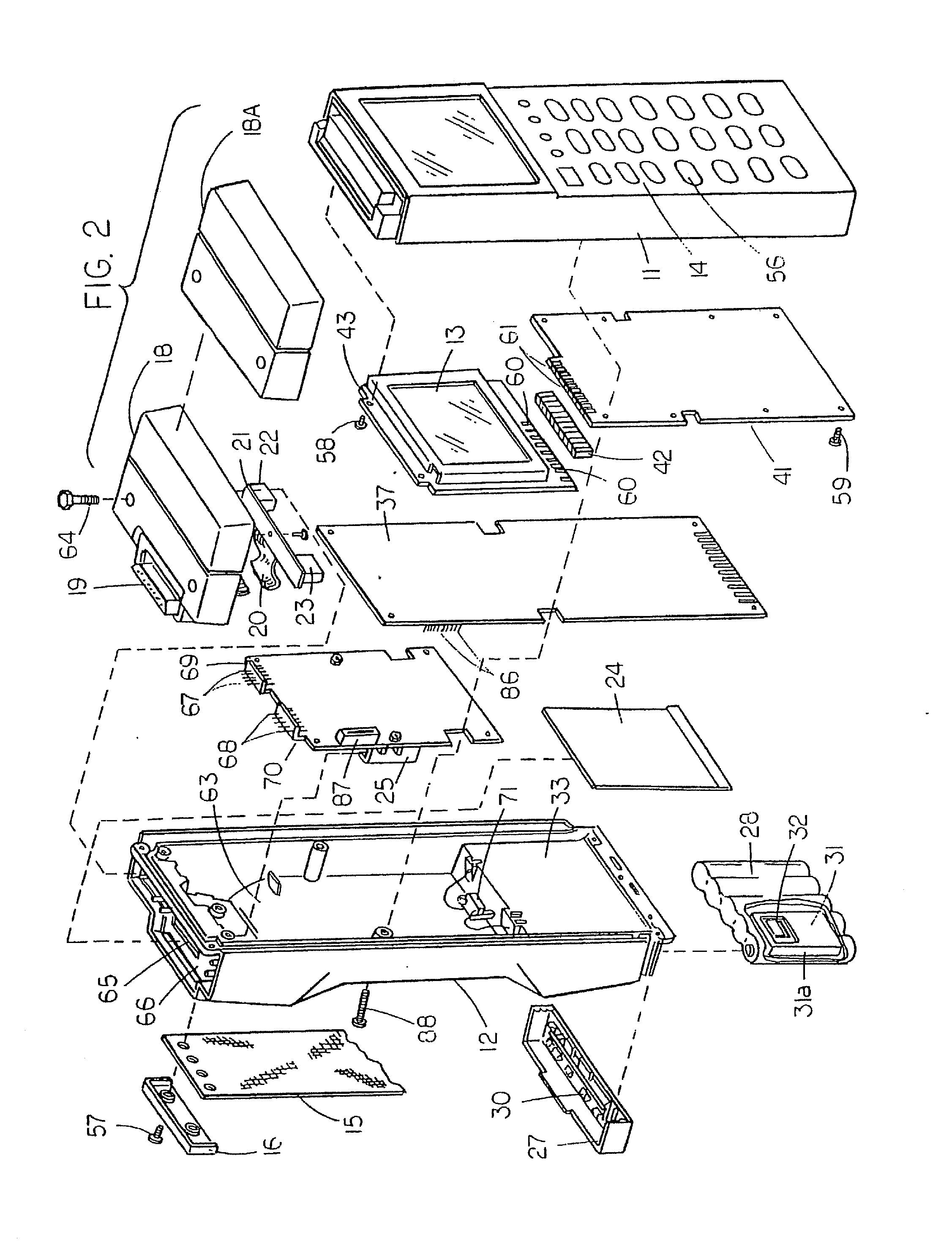 Portable computerized data communication device