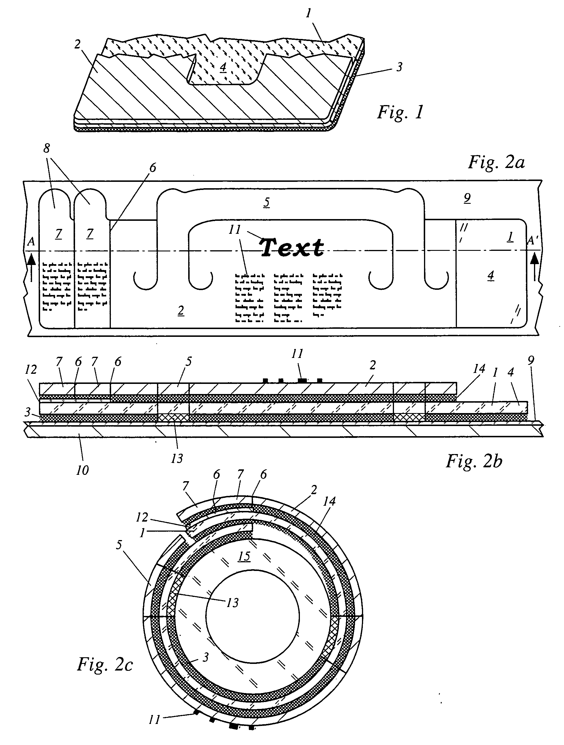 Label having transparent and opaque areas