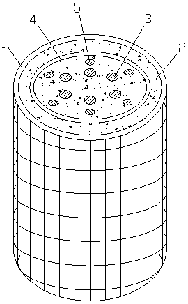 Novel reinforced-concrete combined pier column and construction method thereof