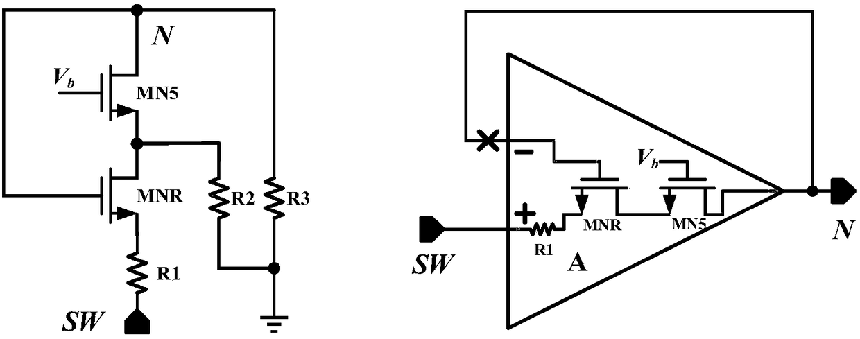 Negative pressure detection circuit applicable to dead-time control