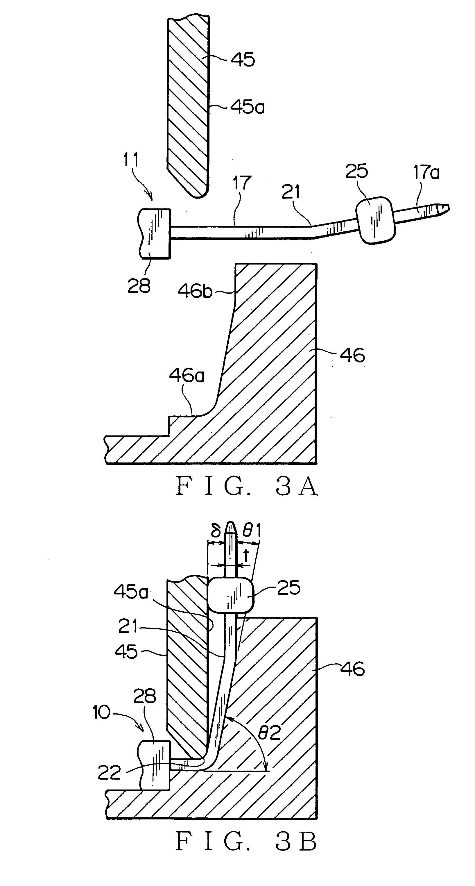 Busbar molded article, process for manufacturing the same and electronic unit