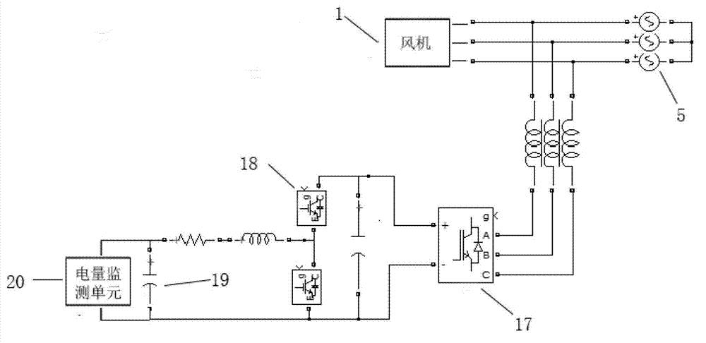 Combined type power stabilizing system based on super-capacitor and high-capacity energy storing device