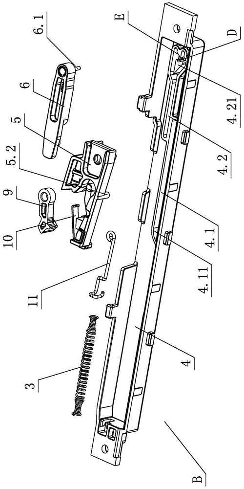 Damped push-rebound device for sliding doors