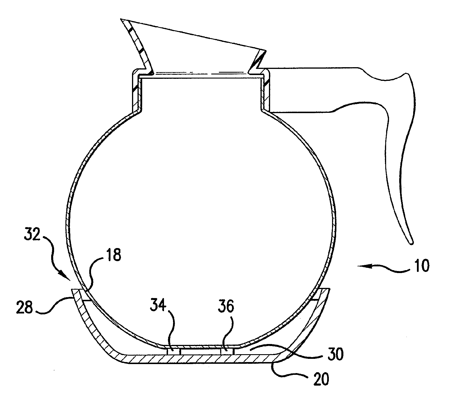 Radiant liquid heating container