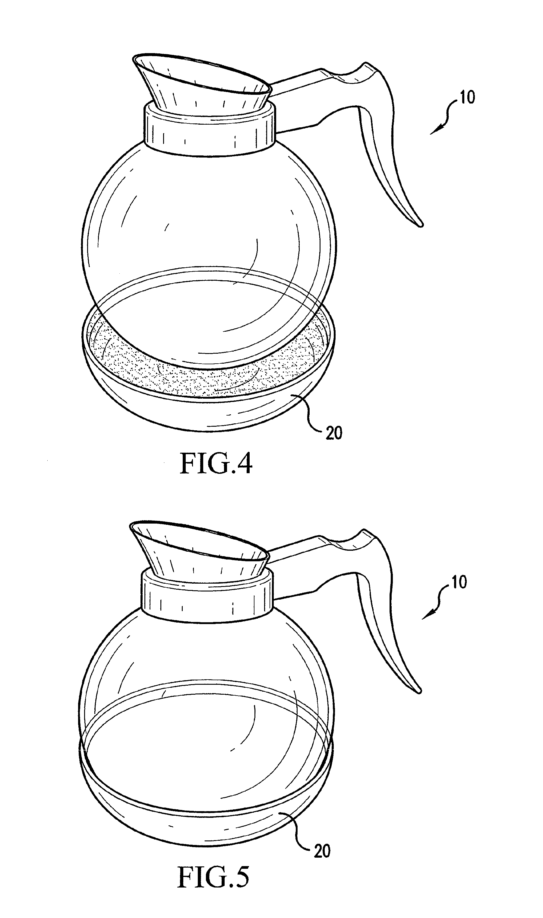 Radiant liquid heating container