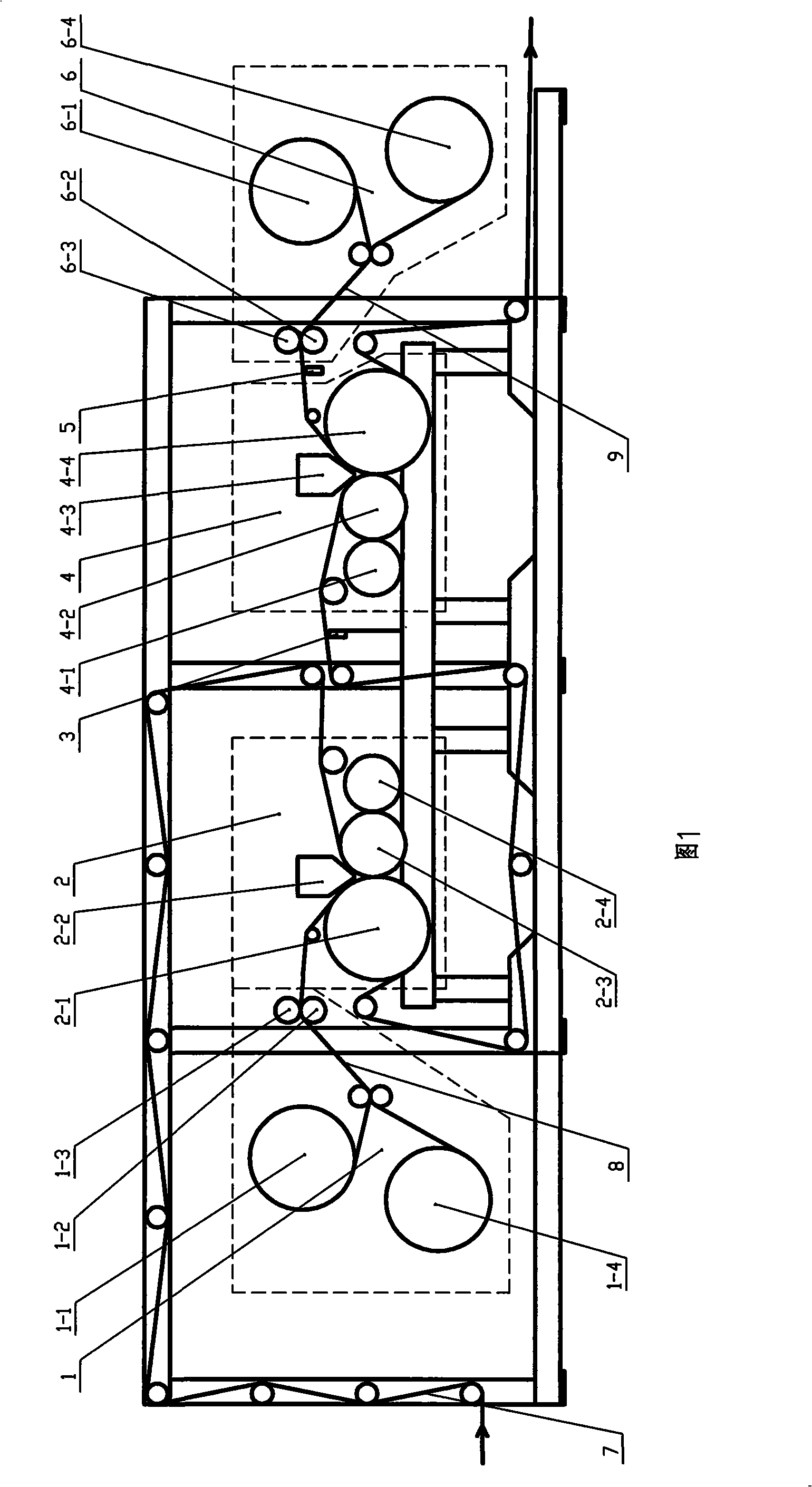 Film coating machine for two-sided automatic register