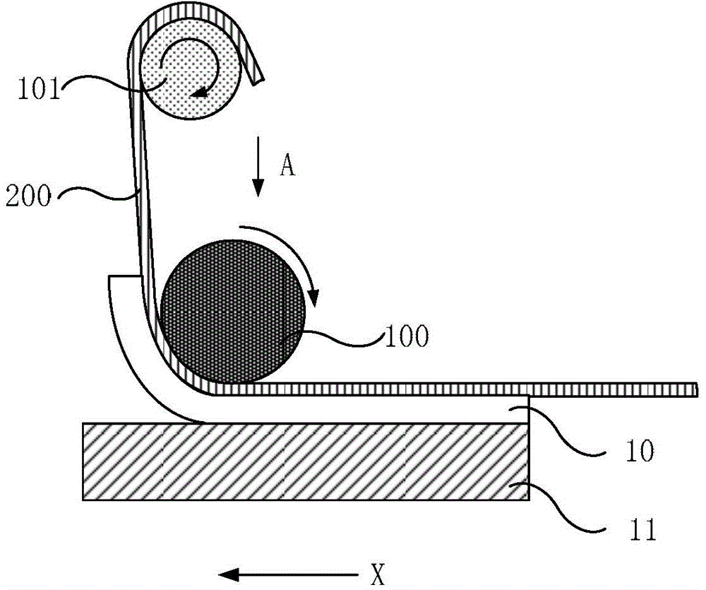 Film stripping device and film stripping method thereof