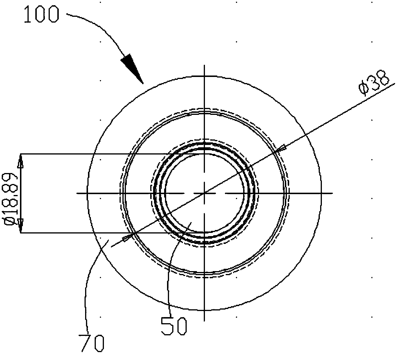 Mine lamp reflector and illuminating device with same