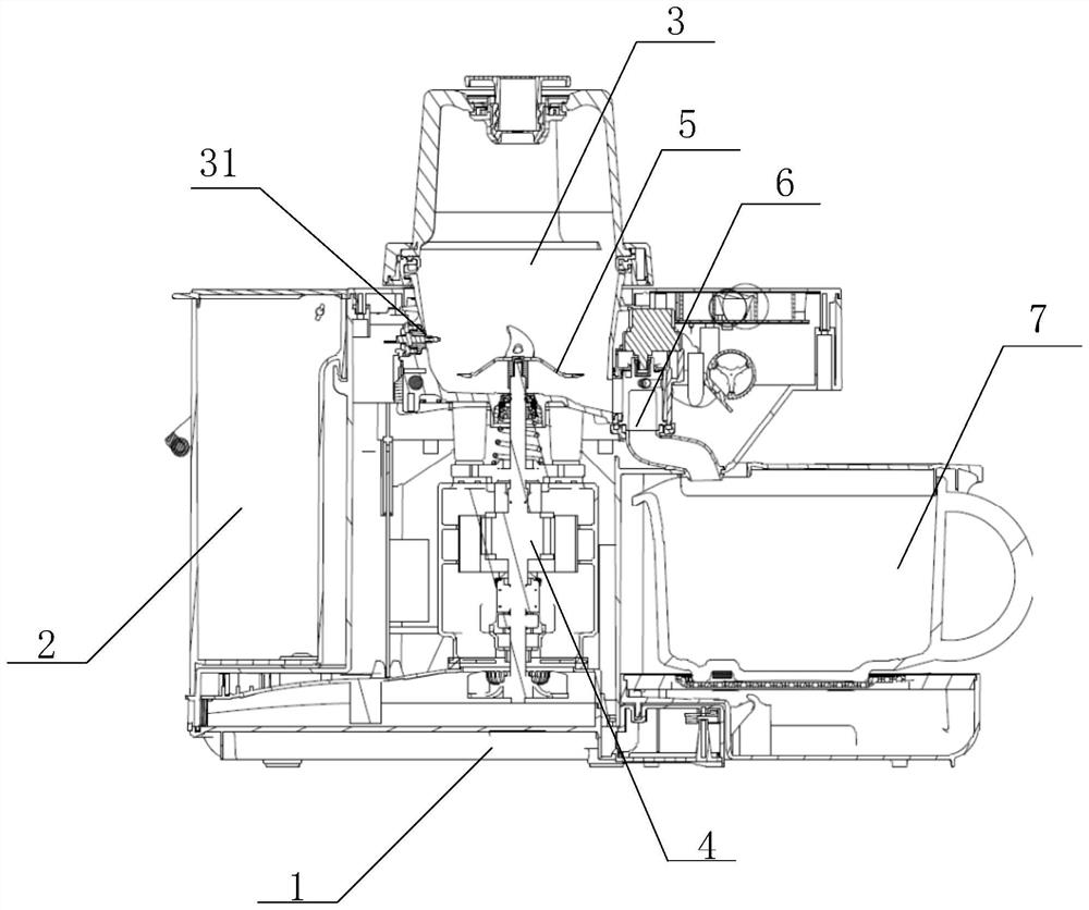 Food processing machine blending and pulping method and food processing machine