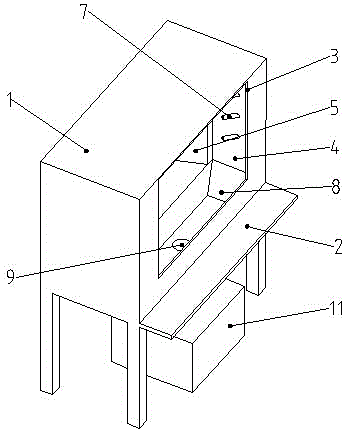 Powder paint detection spraying table