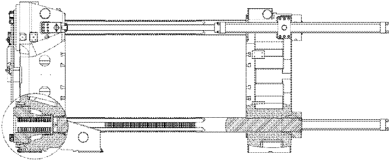 Two-plate type mould locking device