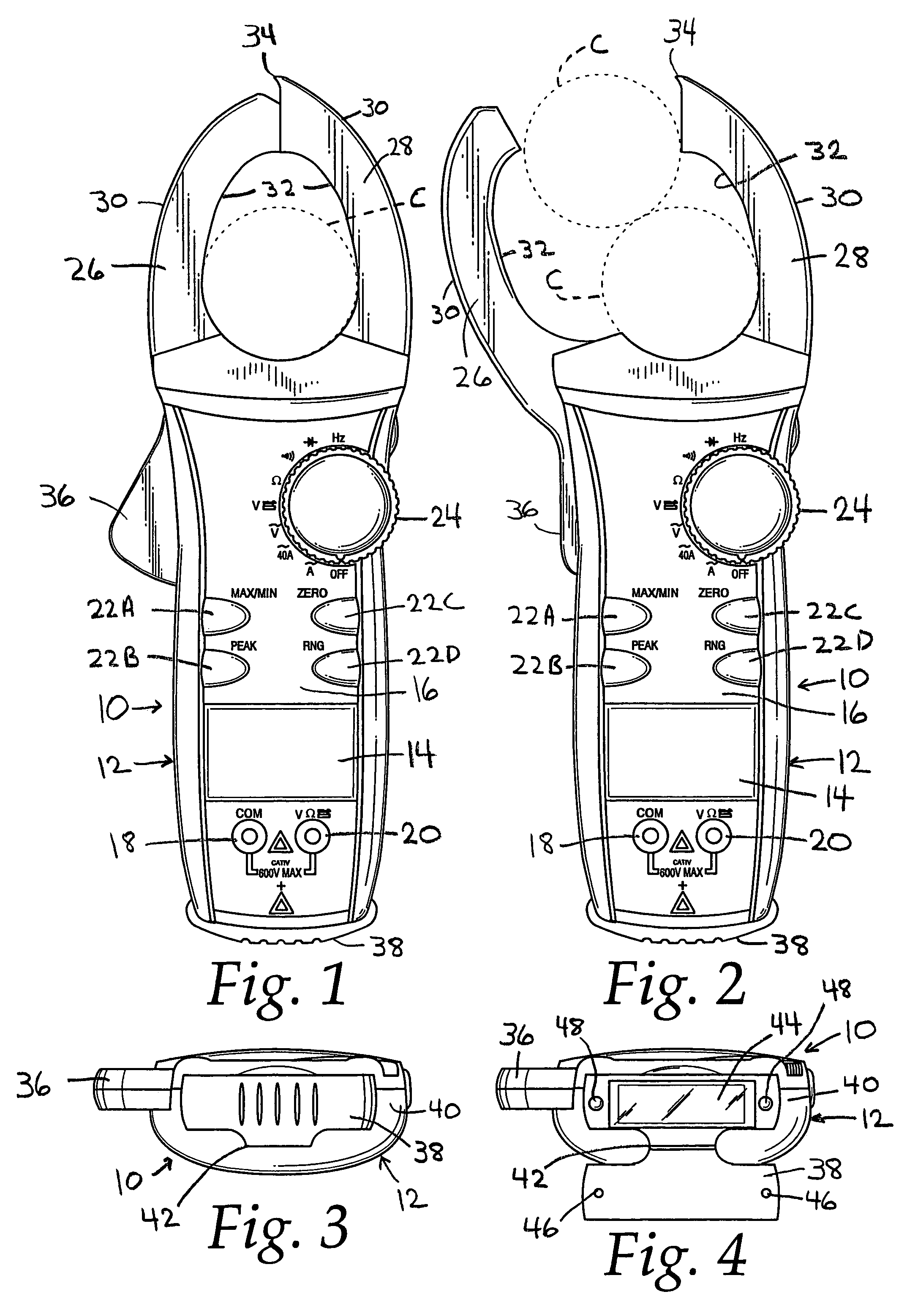 Clamp meter with dual display