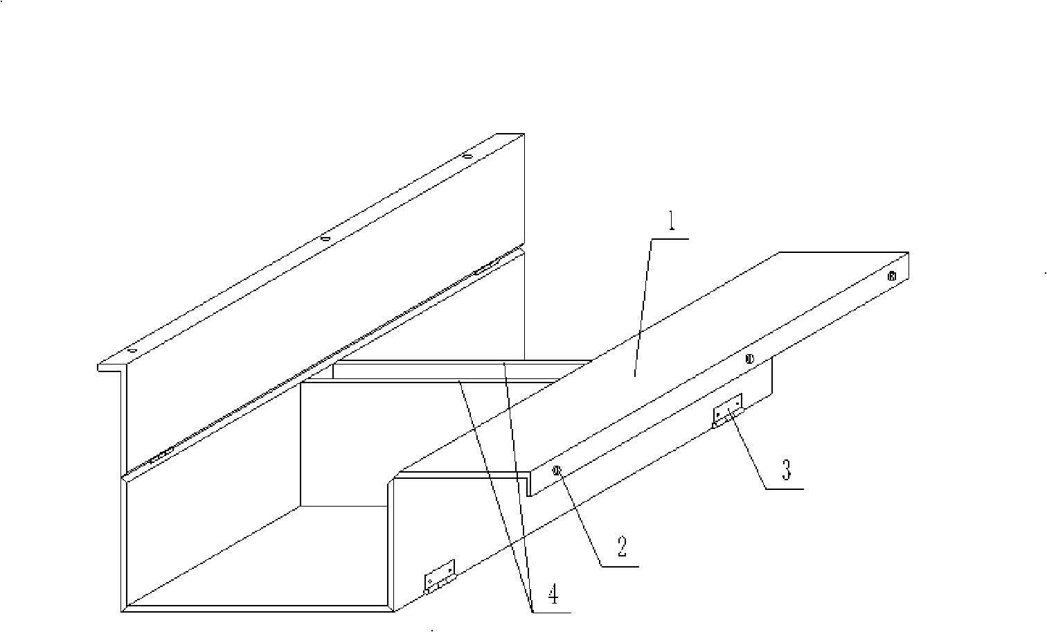 Mold for molding hollow thin wall component for filling concrete