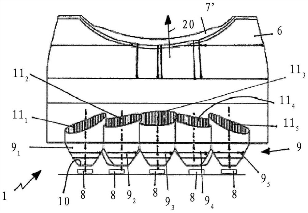 Projection headlight for vehicles