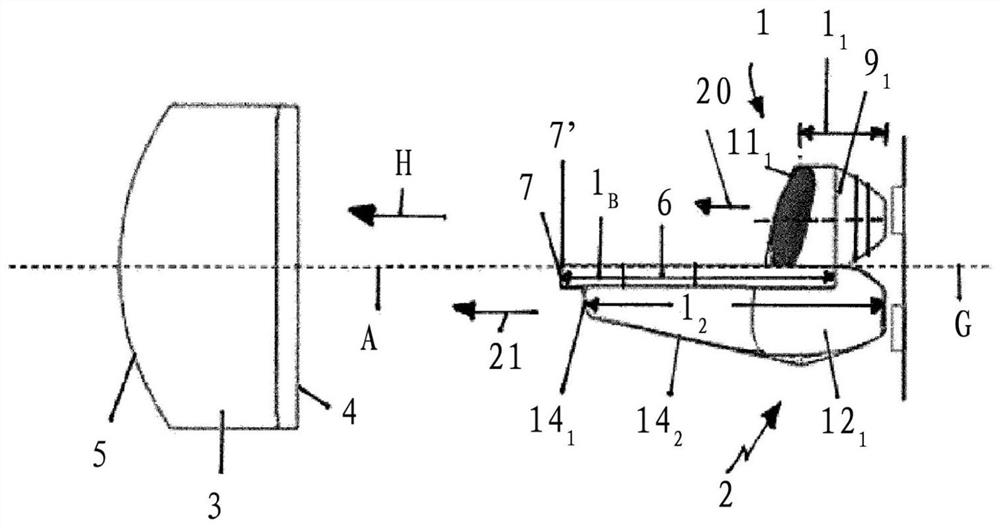 Projection headlight for vehicles