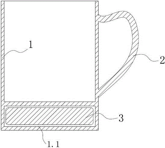 Magnetic cup used in a ship