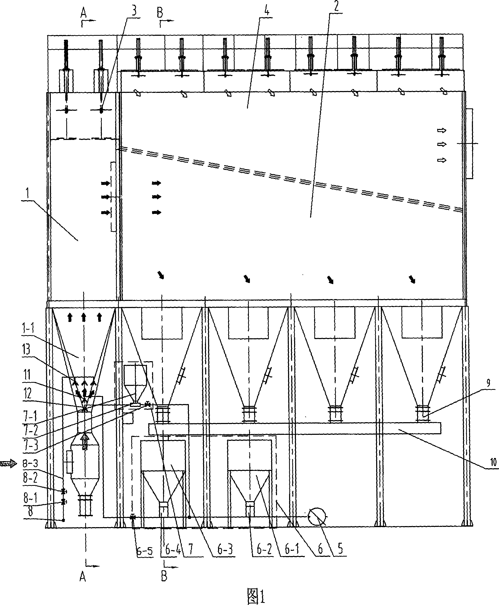 Method and device for treating solid waste burning tail gas